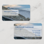 Carte De Visite Plage de sable maritime coucher de soleil de plage (Devant / Derrière)