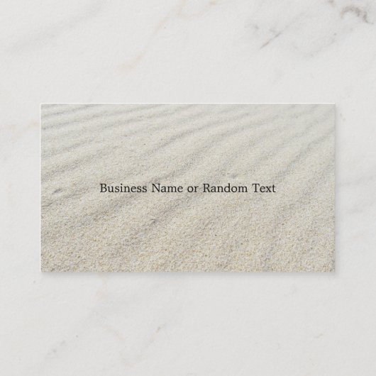 Carte De Visite Plage de sébaste et de sable avec vagues bleues (Dos)