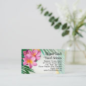 Carte De Visite Plage de Spa de Plumeria Tropical Voyage (Debout devant)