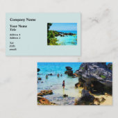 Carte De Visite Plage de St George Bermuda (Devant / Derrière)