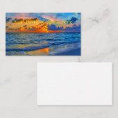 Carte De Visite Plage de Sunset Exotique (Devant / Derrière)