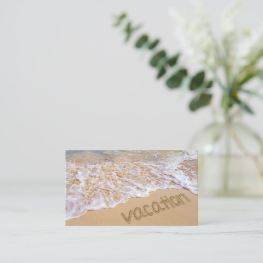 Carte De Visite Plage de vacances tropicale (Debout devant)