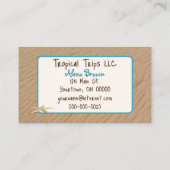 Carte De Visite Plage des Bahamas tropicales (Dos)