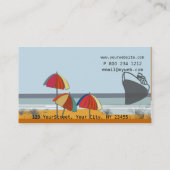 Carte De Visite Plage d'été de vacances d'agent de voyage du monde (Dos)