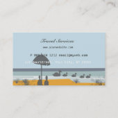 Carte De Visite Plage d'océan de vacances d'agent de voyage (Dos)