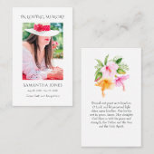 Carte De Visite Plage florale tropicale Célébration de la prière d (Devant / Derrière)