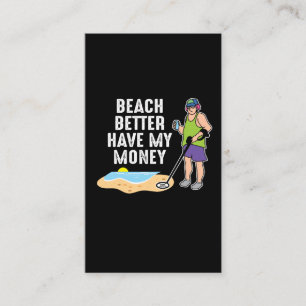 Carte De Visite Plage Mieux vaut avoir mon argent - Détection de 
