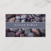 Carte De Visite Plage moderne simple de galets (Devant)