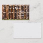 Carte De Visite Plage naturelle du jardin de bambou (Devant / Derrière)