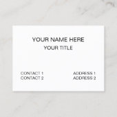 Carte De Visite Plage Ocean Turtle (Dos)