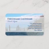 Carte De Visite Plage orageuse maritime coucher de soleil agent de (Dos)