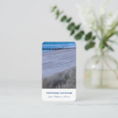 Carte De Visite Plage orageuse maritime coucher de soleil agent de (Debout devant)