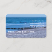 Carte De Visite Plage orageuse maritime coucher de soleil agent de (Dos)