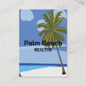 Carte De Visite Plage Palm Tree Realtor Beach (Devant)