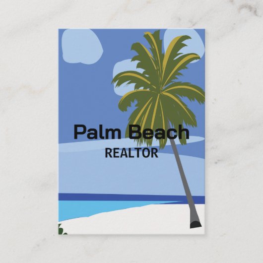 Carte De Visite Plage Palm Tree Realtor Beach (Devant)