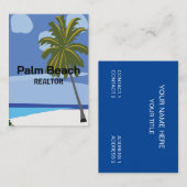 Carte De Visite Plage Palm Tree Realtor Beach (Devant / Derrière)