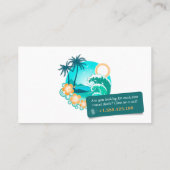 Carte De Visite Plage Paradise | Agence de voyage touristique (Dos)