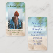 Carte De Visite Plage Pocket de souvenir Ocean Sea Lake (Devant / Derrière)