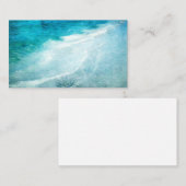 Carte De Visite Plage Retro - Océan bleu Turquoise côtier Aquarell (Devant / Derrière)