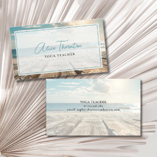 Carte De Visite Plage rustique