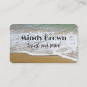 Carte De Visite plage sable de mer nature personnalisé double face (Devant)