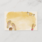 Carte De Visite Plage Scène Amusant Vacances d'été Art (Dos)