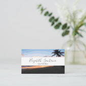 Carte De Visite Plage Sunset (Debout devant)