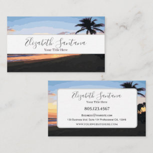 Carte De Visite Plage Sunset