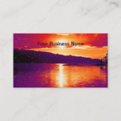 Carte De Visite Plage Sunset Coastal Plage Orange Purple Scène (Devant)
