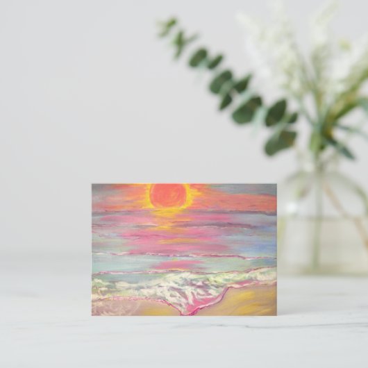 Carte De Visite Plage Sunset de Cape San Blas (Debout devant)