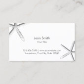 Carte De Visite Plage Thème Coquillages Design Mint Green (Dos)