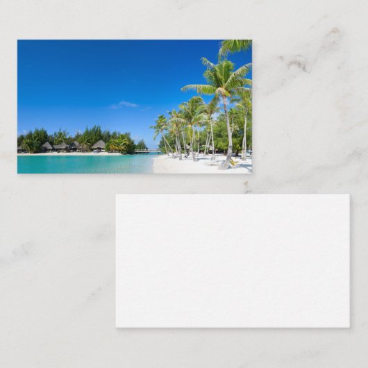 Carte De Visite Plage tropicale (Devant / Derrière)