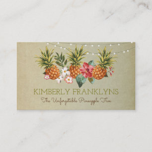 Carte De Visite plage tropicale ananas