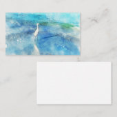 Carte De Visite Plage tropicale dans le bleu turquoise d'Aqua Turq (Devant / Derrière)