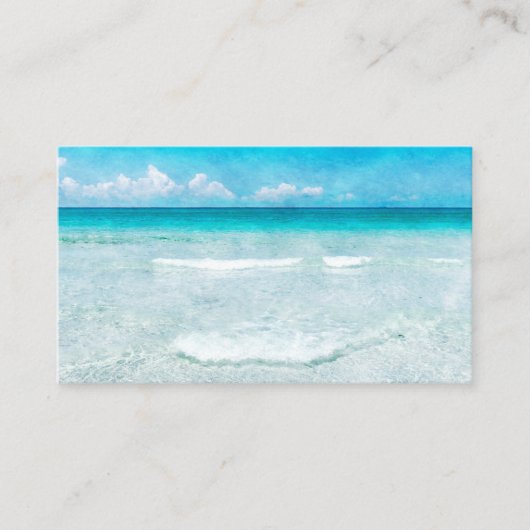 Carte De Visite Plage tropicale Floride Côte du Golfe Vagues bleue (Devant)