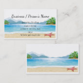 Carte De Visite Plage tropicale Palm Trees Océan Sea Custom (Devant / Derrière)