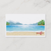 Carte De Visite Plage tropicale Palm Trees Océan Sea Custom (Dos)