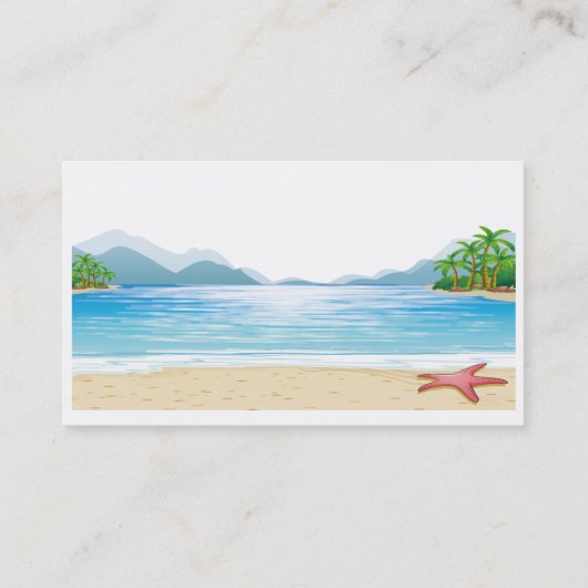 Carte De Visite Plage tropicale Palm Trees Océan Sea Custom (Dos)