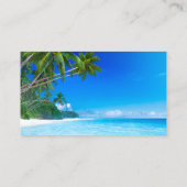 Carte De Visite Plage tropicale Palm Trees Ocean Sea Custom Busine (Dos)
