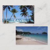 Carte De Visite plage, voyage (Devant / Derrière)