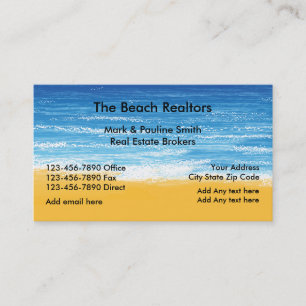 Carte De Visite Plage vrai Esteate