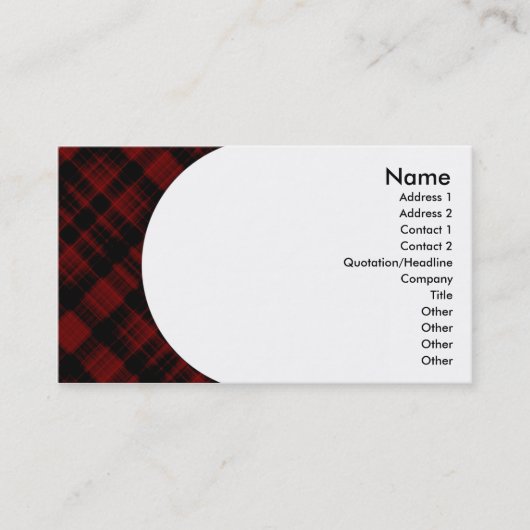 Carte De Visite plaid (Devant)