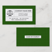 Carte De Visite plaid balance de justice (Devant / Derrière)