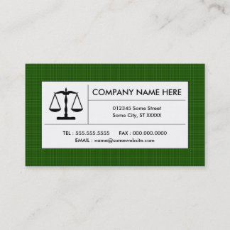 Carte De Visite plaid balance de justice