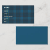 Carte De Visite Plaid bleu - affaires (Devant / Derrière)