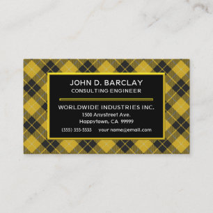 Carte De Visite Plaid de tartan écossais de Barclay de clan