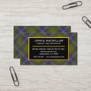 Carte De Visite Plaid de tartan écossais de chasse de MacMillan d