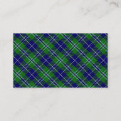 Carte De Visite Plaid de tartan écossais de Douglas de clan (Dos)