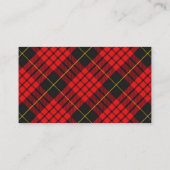 Carte De Visite Plaid de tartan écossais de MacQueen de clan (Dos)