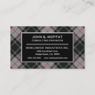 Carte De Visite Plaid de tartan écossais de Moffat de clan